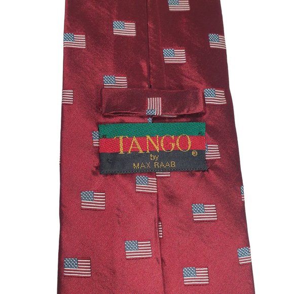 Tango by Max Raab Mens Necktie Patriotic Flag Accessory Office Work Dad Gift - Picture 4 of 5